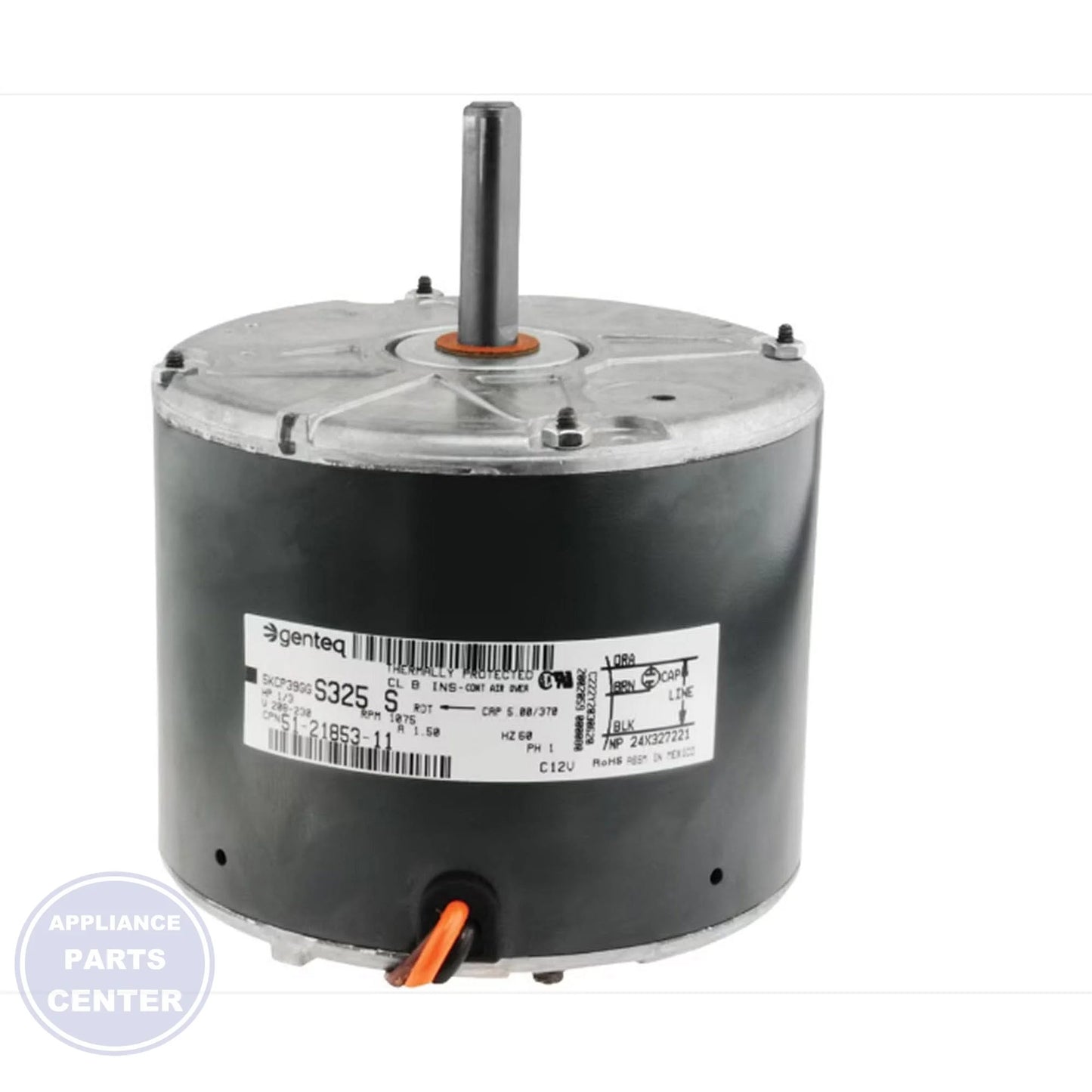 RHEEM CONDENSER MOTOR 1/3HP 208-230V 1075RPM - Main view showing high RPM for NEU models