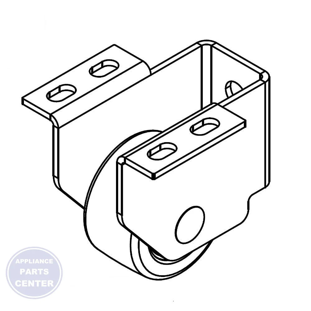 Whirlpool ROLLER-CAB W10720528 - Main view showing heavy-duty rollers for Whirlpool, Maytag, and KitchenAid models