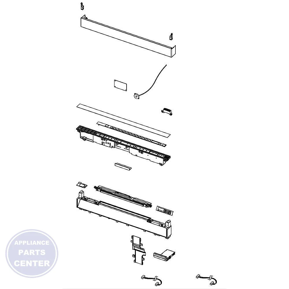 Samsung SAMSUNG ASSEMBLY PANEL BOX DW9900R TIME - Main view showing touch control panel for SMG Dishwasher