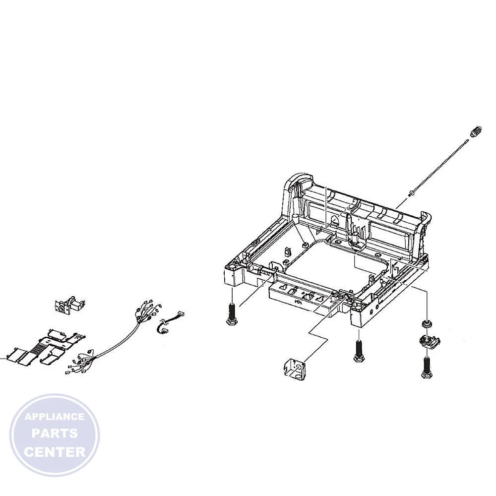Samsung Base Assembly DD82-01109A - Main view showing stability for SMG Dishwashers