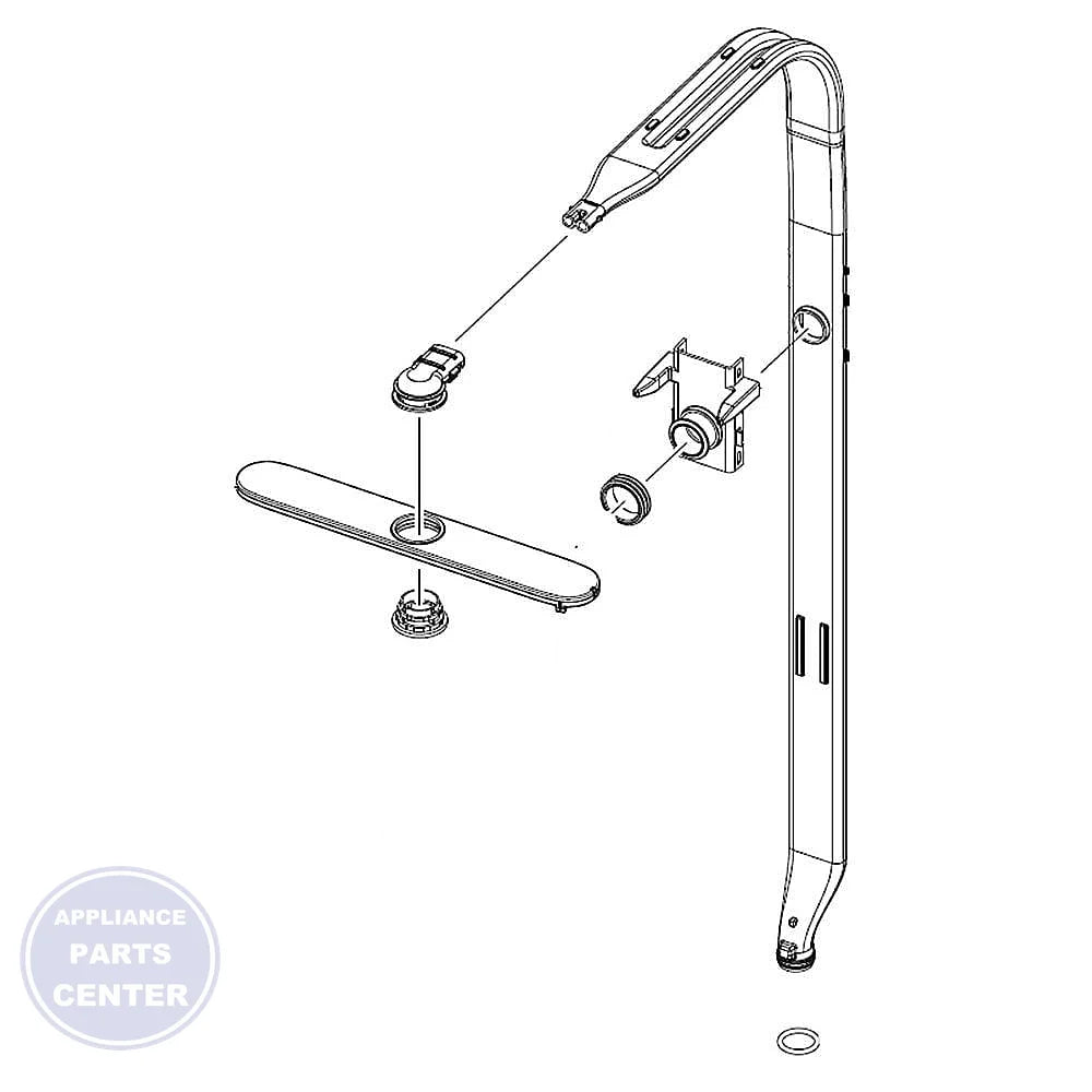 SAMSUNG DISHWASHER DUCT ASSEMBLY DD97-00184A - Main view showing efficient venting for Samsung models