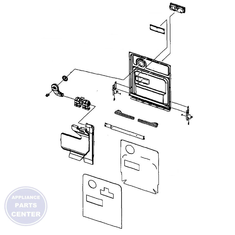 SAMSUNG DISHWASHER INNER DOOR PANEL ASSEMBLY DD82-01090A - Main view showing durable construction for SMG-1234