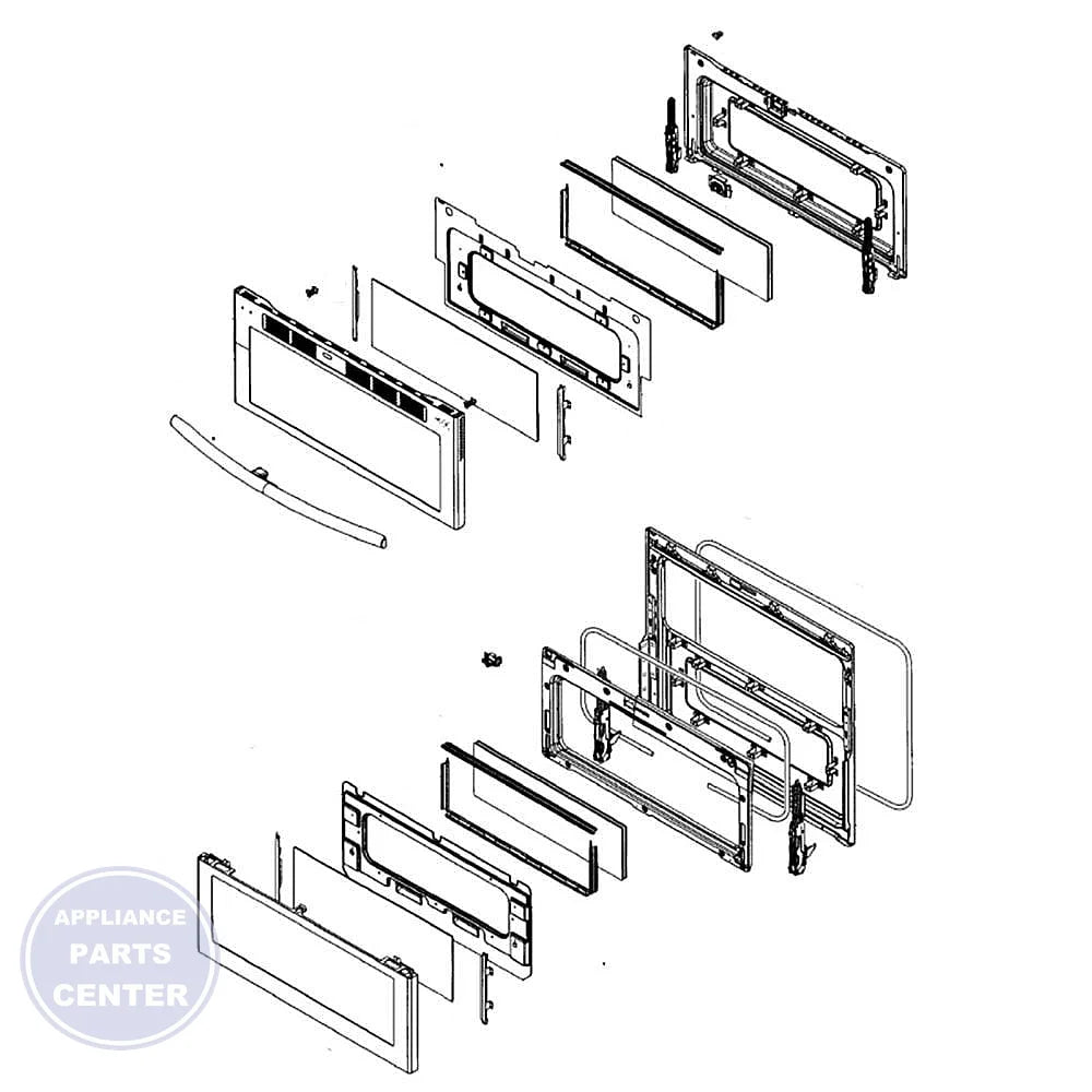 Samsung Door Assembly DG94-01123A - Main view showing durable design for SMG models