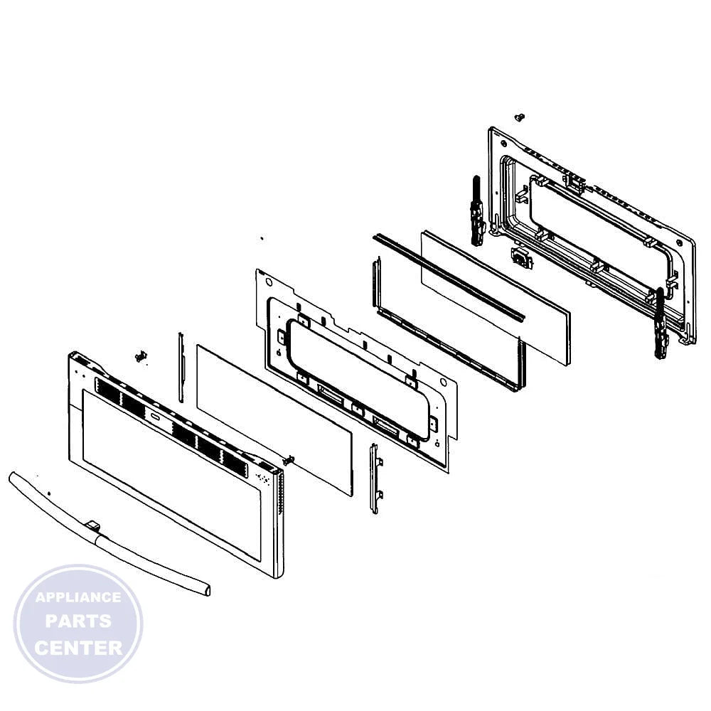 Samsung SAMSUNG DOOR ASSEMBLY DG94-01141A - Main view showing secure seal for SMG Range models