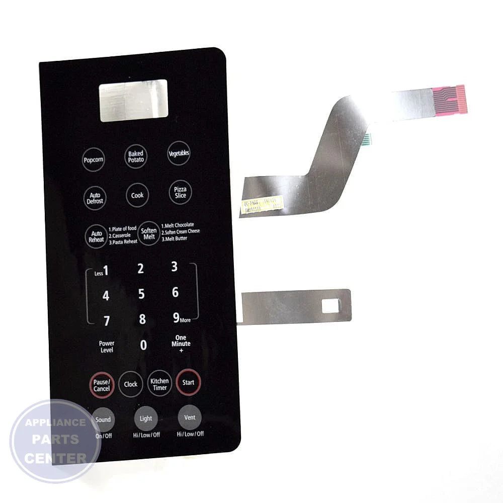 SAMSUNG MICROWAVE TOUCHPAD MEMBRANE SWITCH DE34-00304H - Main view showing precise control for specific models