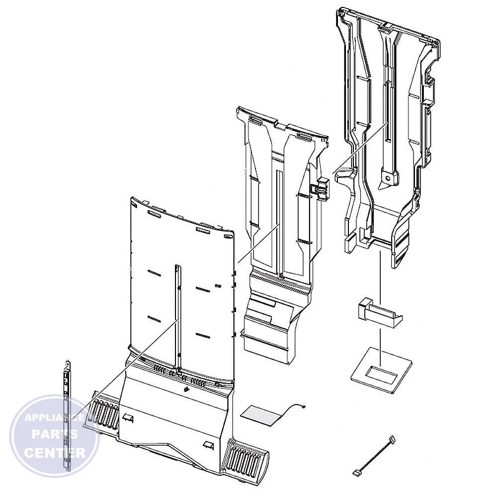 Samsung Refrigerator Cover Assembly DA97-21004A - Main view showing improved airflow for SMG-1000X