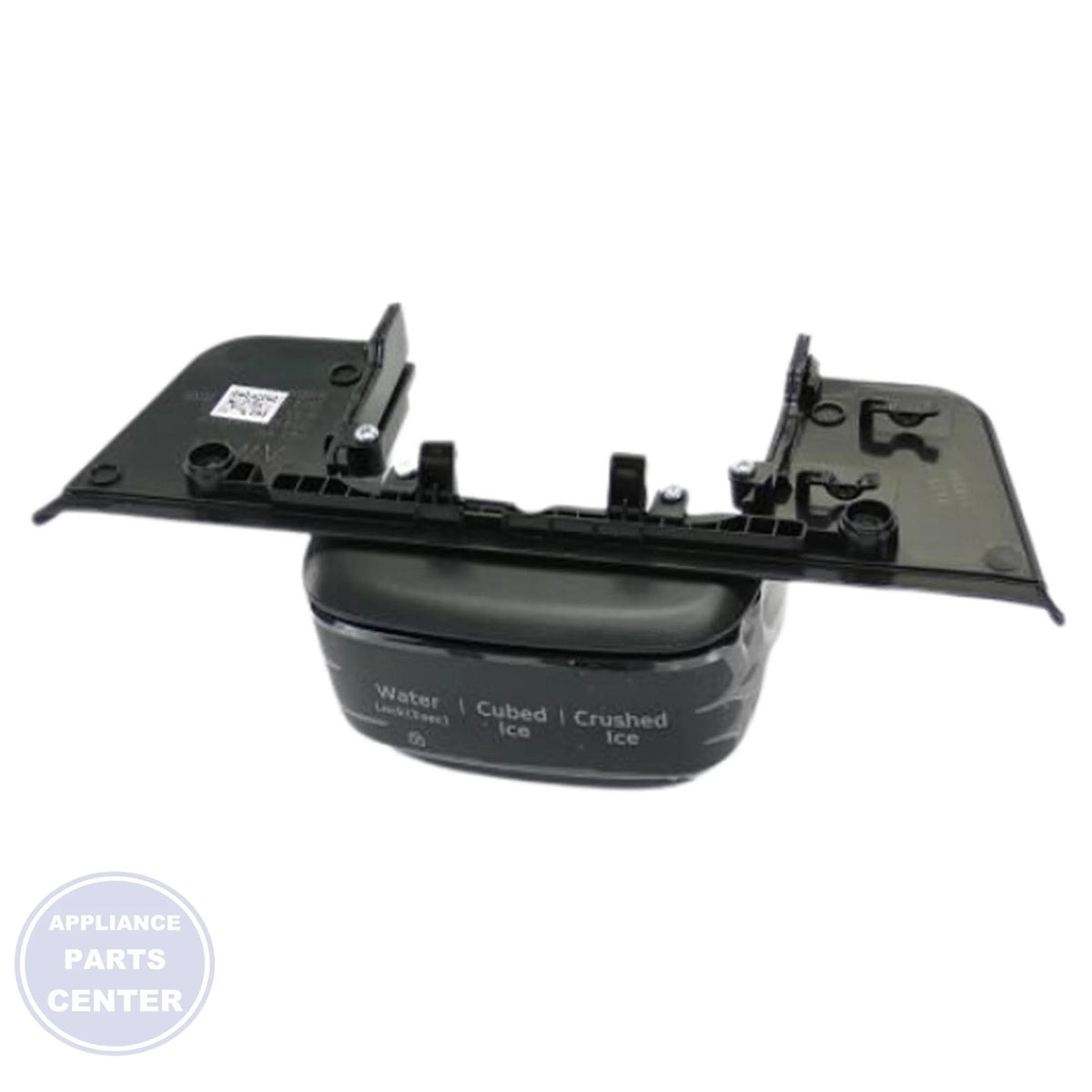 SAMSUNG REFRIGERATOR DISPENSER COVER ASSEMBLY AW3 4_F - Main view showing water and ice dispensing for SMG Refrigerator