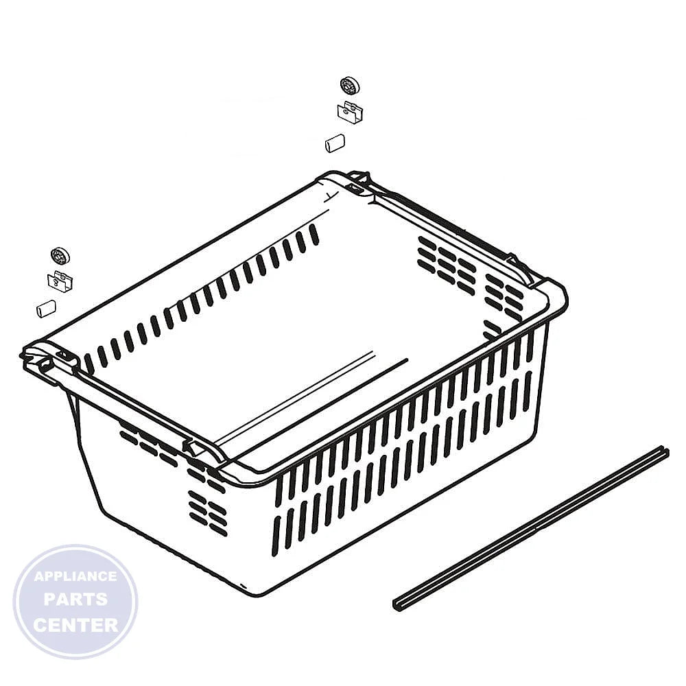 Samsung Refrigerator Drawer Tray Assembly DA97-11320B - Main view showing efficient storage for Samsung RS25H5111SR