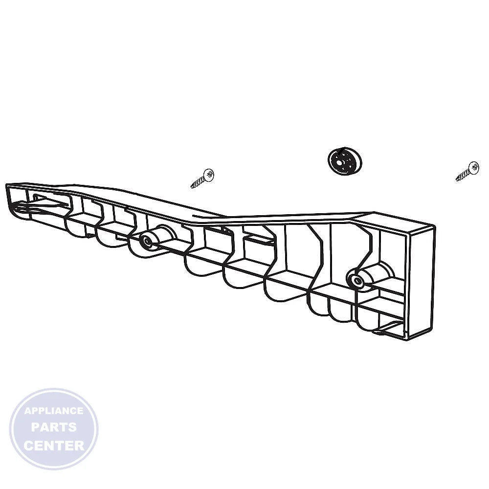 SAMSUNG REFRIGERATOR LEFT PANTRY RAIL ASSEMBLY DA97-13130A - Main view showing sturdy construction for specific models