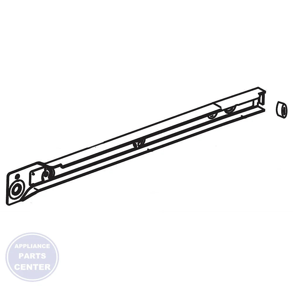 Samsung Refrigerator Left Rail Assembly DA97-00901A - Main view showing door sliding support for Samsung XYZ series