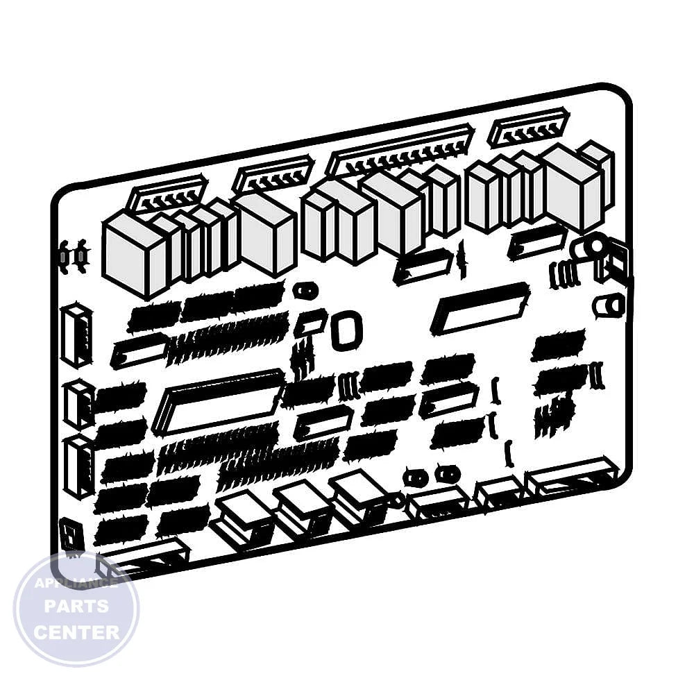 SAMSUNG REFRIGERATOR PCB MAIN F-HUB ICE & WAT DA92-00939A - Main view showing ice and water control for SAMSUNG models