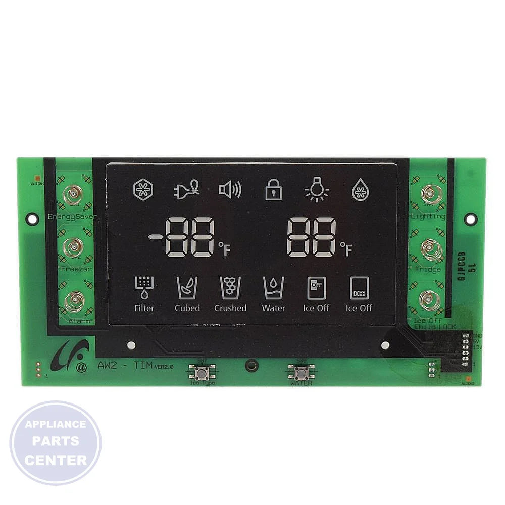 SAMSUNG REFRIGERATOR PRINTED CIRCUIT BOARD ASSEMBLY KIT DA41-00623A - Main view showing advanced electronics for Samsung refrigerator models
