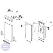 SAMSUNG SERVICE DOOR ASSEMBLY DD82-01595A - Main view showing secure closure for SMG Dishwashers