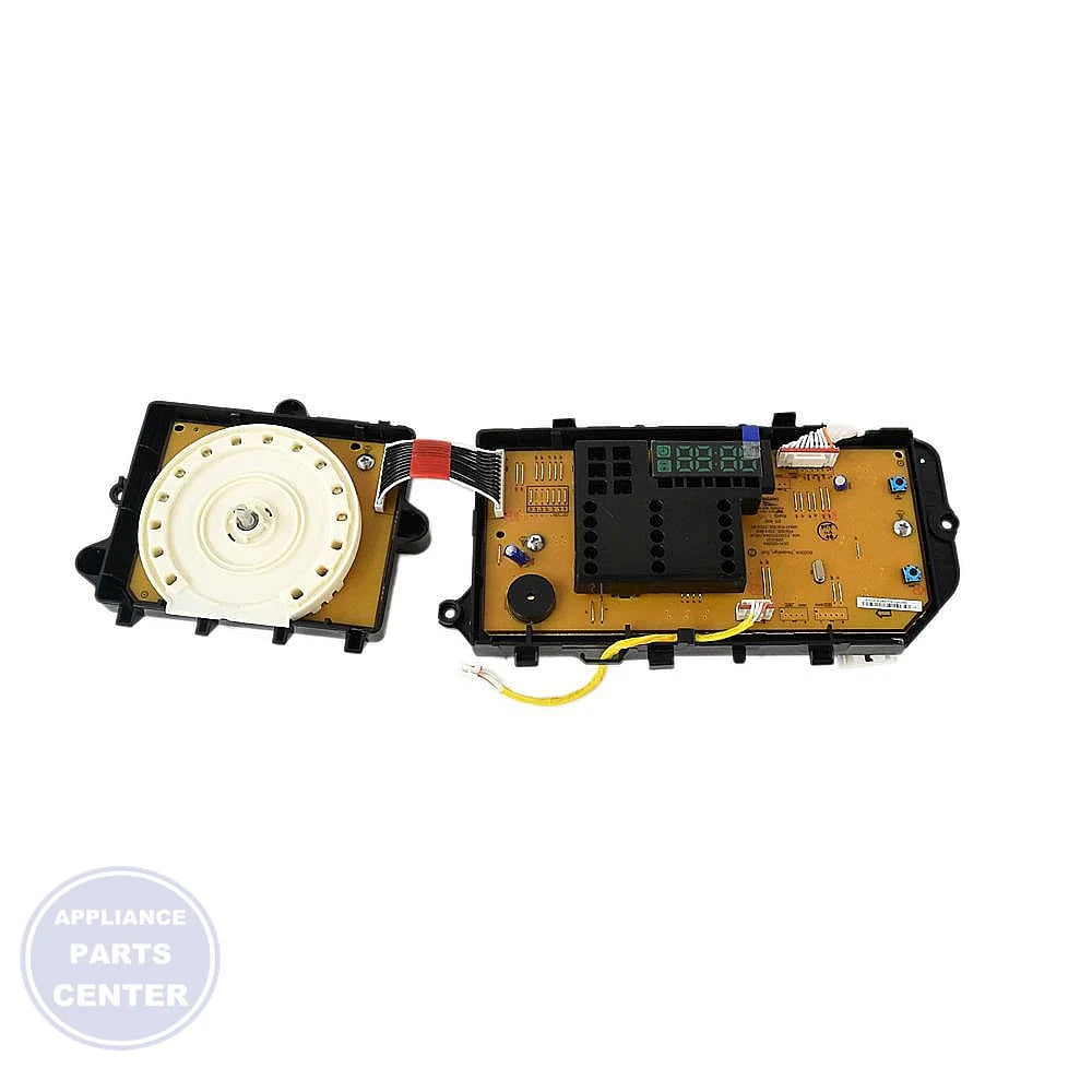 SAMSUNG WASHER DISPLAY ASSEMBLY PRINTED CIRCUIT BOARD DC92-01802J - Main view showing digital display for specific models