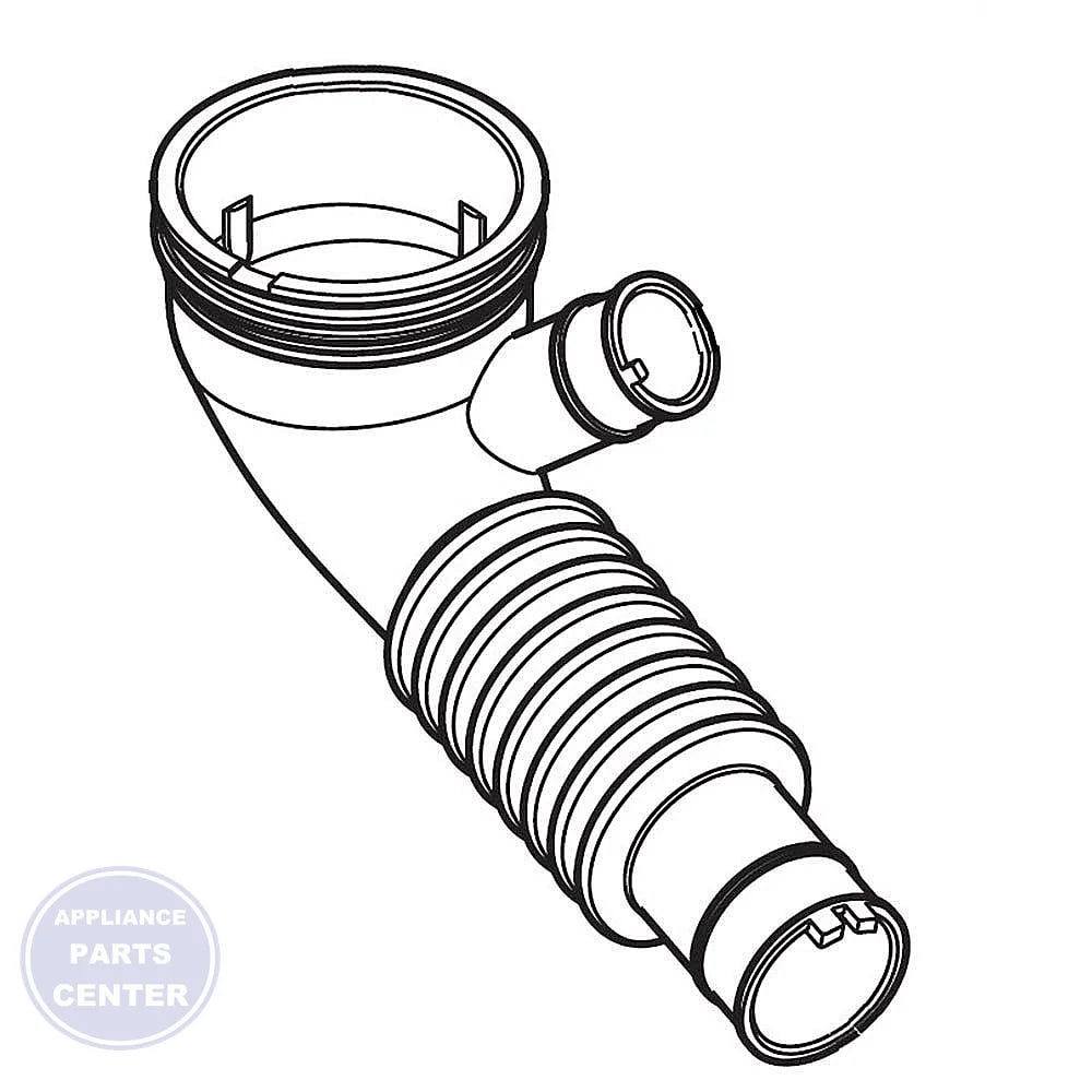 SAMSUNG WASHER TUB HOSE FILTER DC67-00293A - Main view showing water flow efficiency for Samsung models
