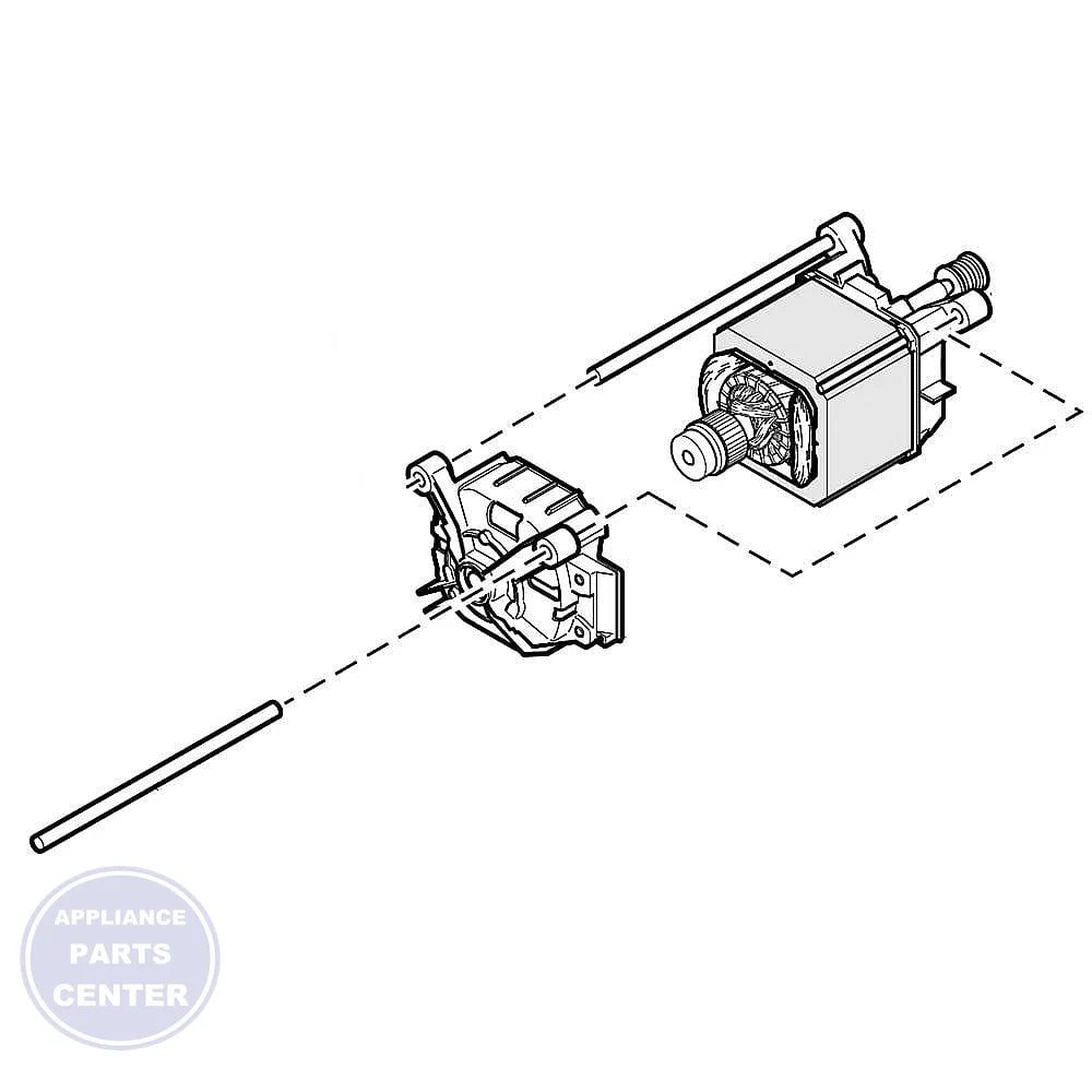 SPEED QUEEN 685639P MOTOR AND RODS ASSEMBLY - Main view showing durable construction for SPEED QUEEN models