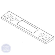 GEH STAINLESS CONTROL PANEL OVERLAY WB07X33620 - Main view showing sleek design for GEH models