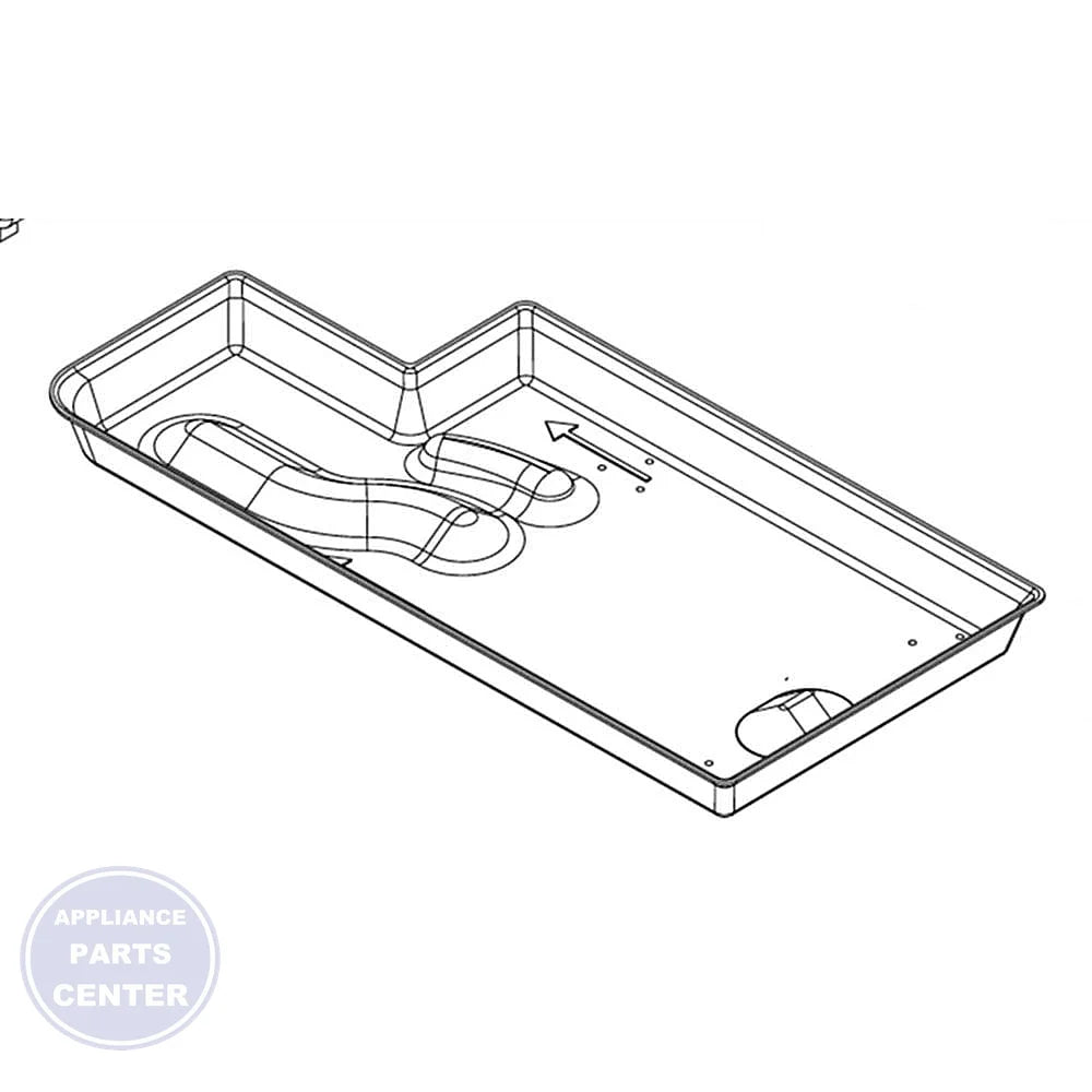 Whirlpool TRAY-EVAP W11164129 - Main view showing efficient condensation management for specific models