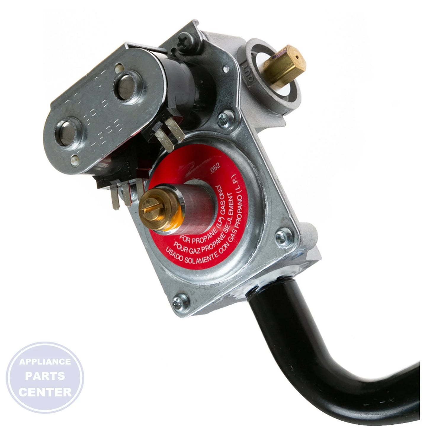 GEH VALVE AND PIPE CONVERSION ASSEMBLY NG TO LP WE03X23917 - Installation in GEH Dryer showing key mounting points