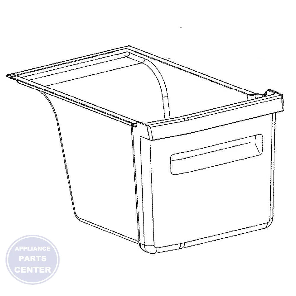 GEH VEGETABLE PAN WR71X30246 - Main view showing spacious design for GEH models