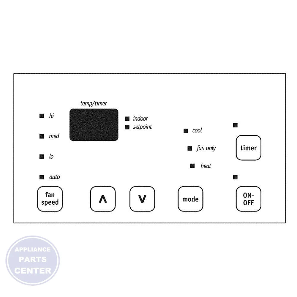 WCI #VP#CONTROL-ELECTRI 5304483948 - Main view showing touchpad for various WCI Air Conditioner models
