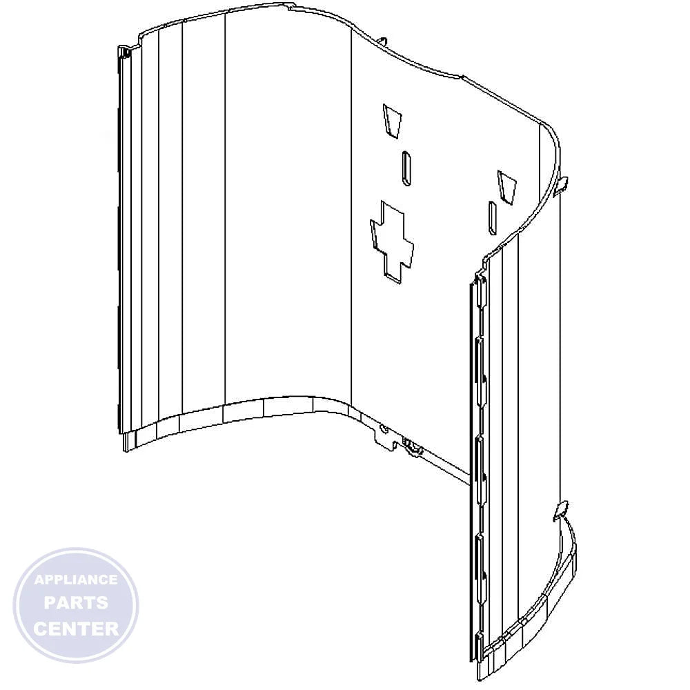 WPL WALL-CONT FALSE,WH,SPLIT W10486345 - Main view showing panel for Whirlpool and KitchenAid models