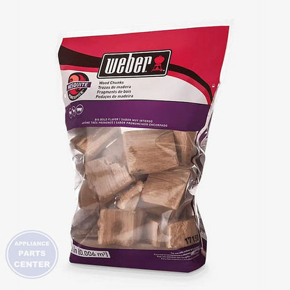 WEBER MESQUITE WOOD CHUNKS 17150 - Main view showing rich smoky flavor for WEB series