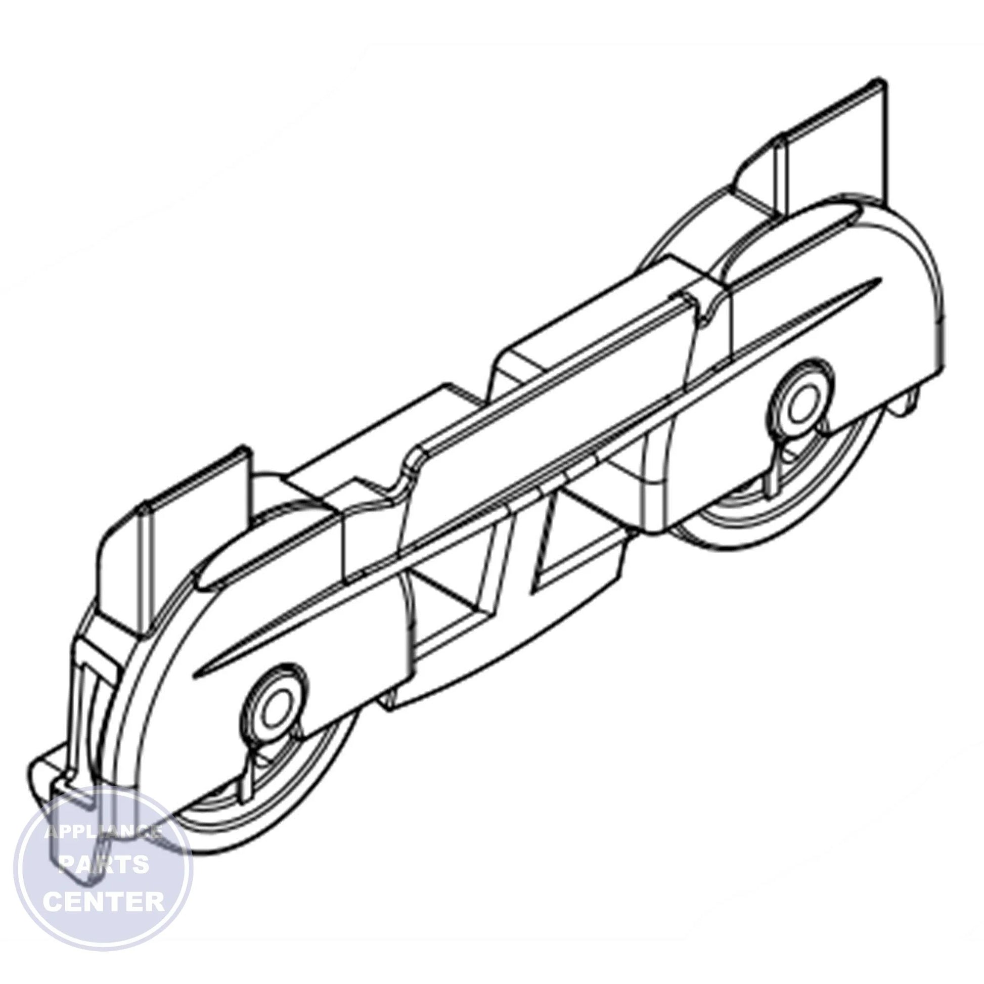 WPL WHEEL W11133746 - Main view showing durable design for Whirlpool, Maytag, and KitchenAid models