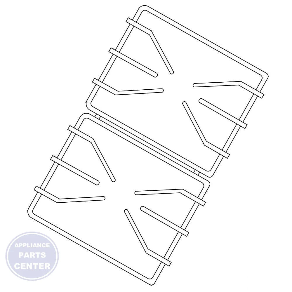 Whirlpool WHIRLPOOL BURNER GRATE W11225759 - Main view showing stability for WPL-1000X and WPL-2000Y models
