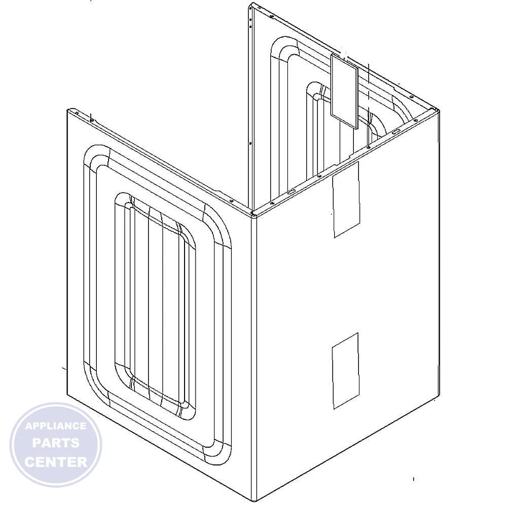 WHIRLPOOL CABINET ASSEMBLY W10677265 - Main view showing sturdy support for WPL Washing Machine