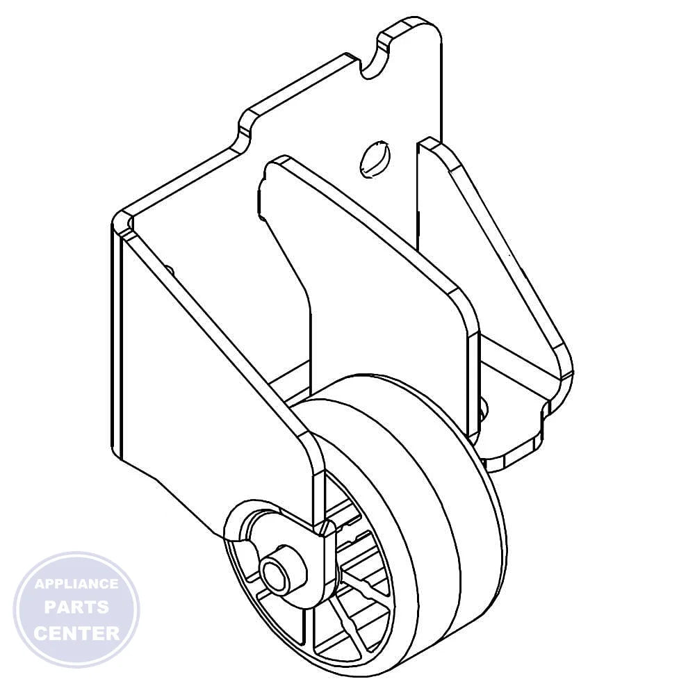 WHIRLPOOL CABINET WHEEL WPW10359255 - Main view showing smooth movement for Whirlpool models