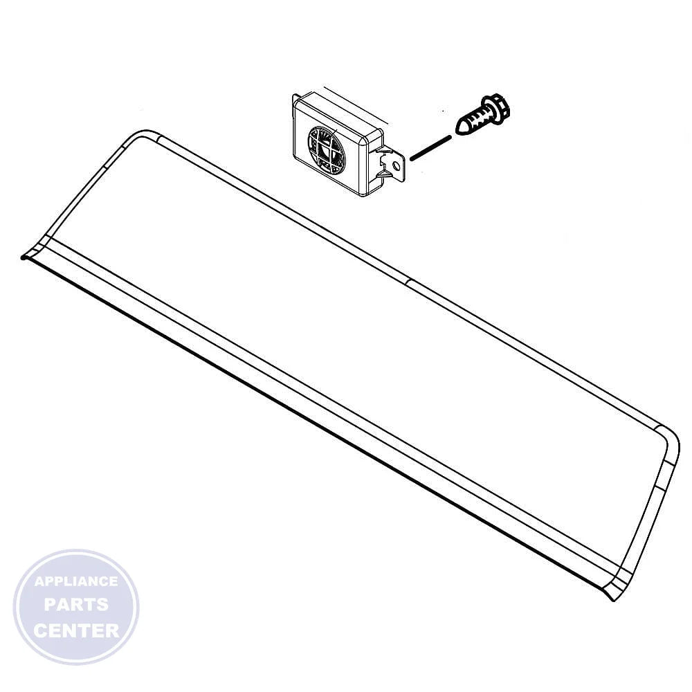 WHIRLPOOL CONSOLE ASSEMBLY W11124268 - Main view showing Touchpad for specific models