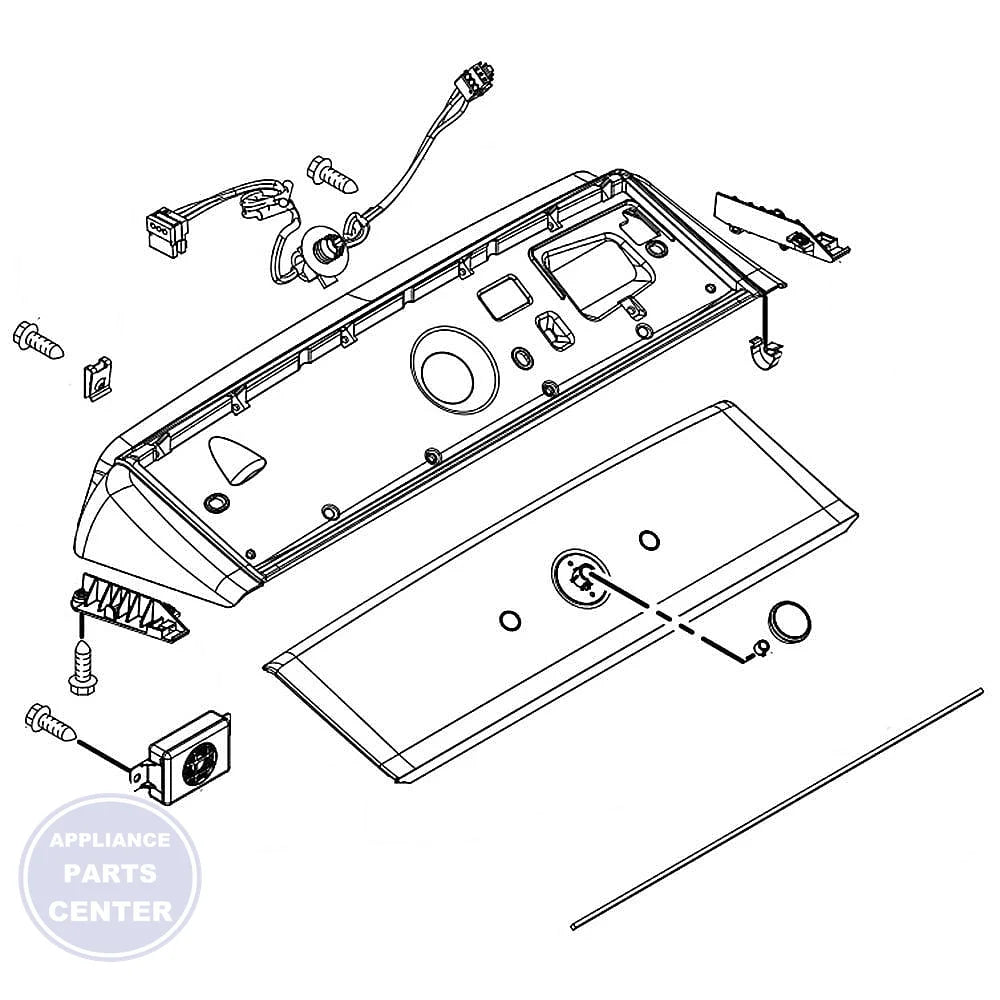 WHIRLPOOL CONSOLE W11248040 - Main view showing durable construction for Whirlpool washing machines