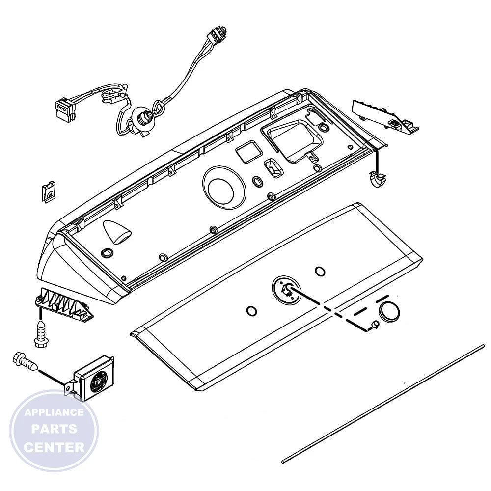 WHIRLPOOL CONSOLE W11248046 - Main view showing panel for Whirlpool washing machines