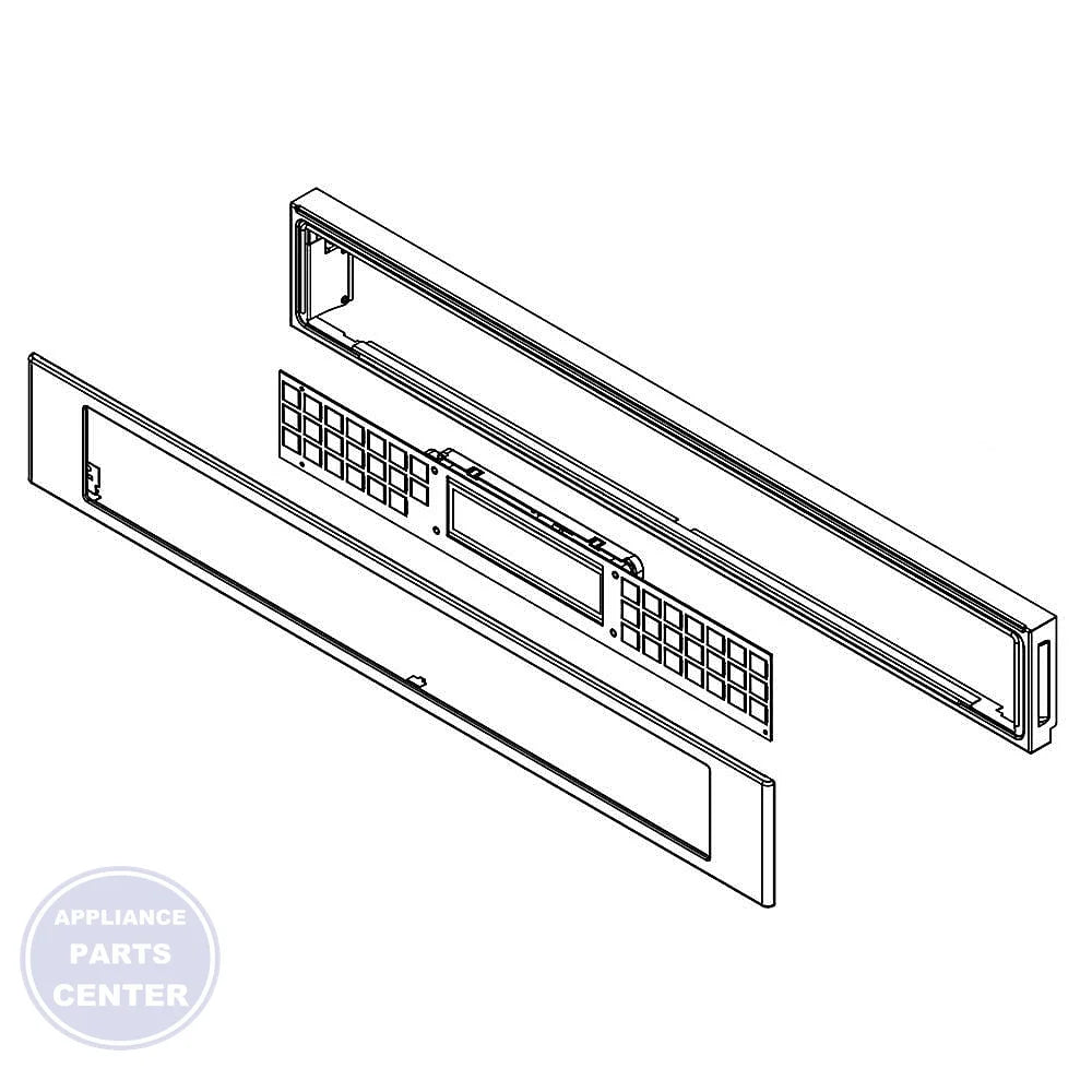 Whirlpool CONTROL PANEL W11093241 - Main view showing tactile buttons for Whirlpool models