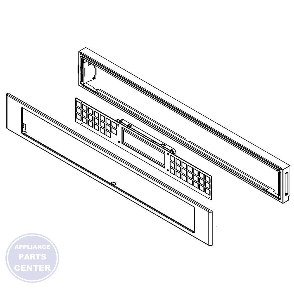 WHIRLPOOL CONTROL PANEL W11093251 - Main view showing temperature control for specific models