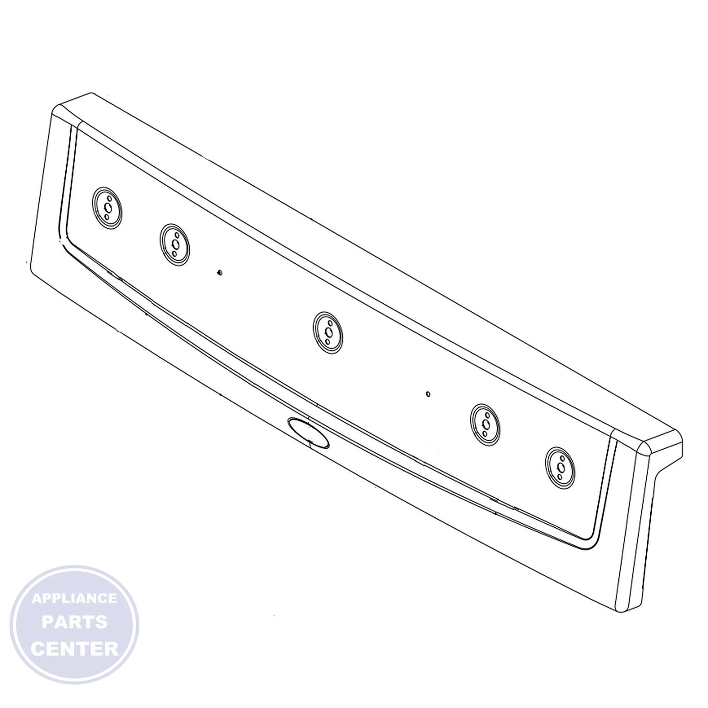 Whirlpool CONTROL PANEL W11219378 - Main view showing sleek design for Whirlpool models XYZ and ABC