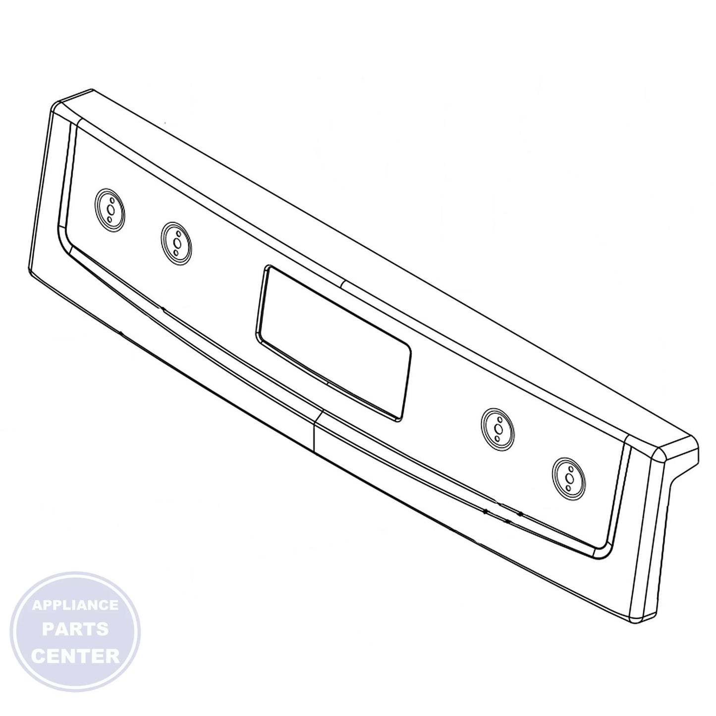 Whirlpool Control Panel W11251222 - Main view showing seamless integration for Whirlpool models