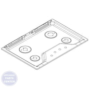 Whirlpool COOKTOP ASSEMBLY W11204008 - Main view showing heat distribution for specific models