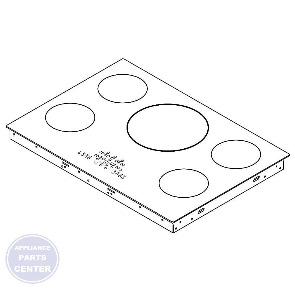 WHIRLPOOL COOKTOP ASSEMBLY WPW10396832 - Main view showing efficient heat distribution for various models
