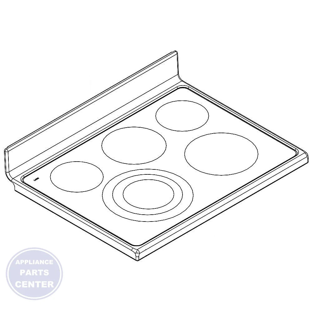 WHIRLPOOL COOKTOP W10780927 - Main view showing durable surface for WPL Range models