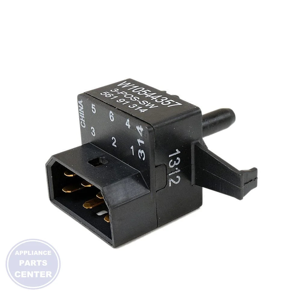 WHIRLPOOL CYCLE SWITCH WPW10544357 - Main view showing smooth cycle transition for WPL-XYZ and WPL-ABC models