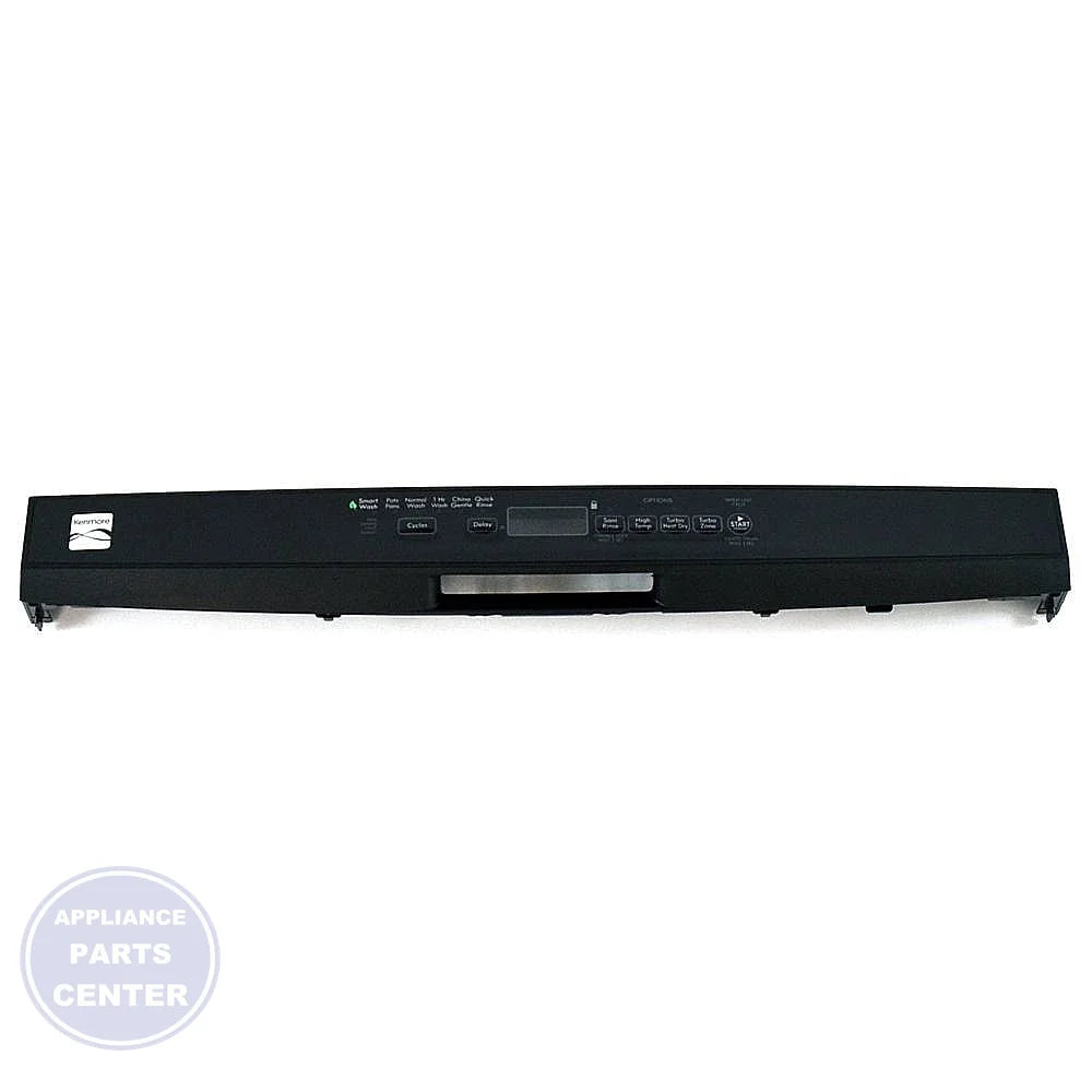 Whirlpool DISHWASHER BLACK CONSOLE W10605170 - Main view showing sleek design for various Whirlpool dishwasher models