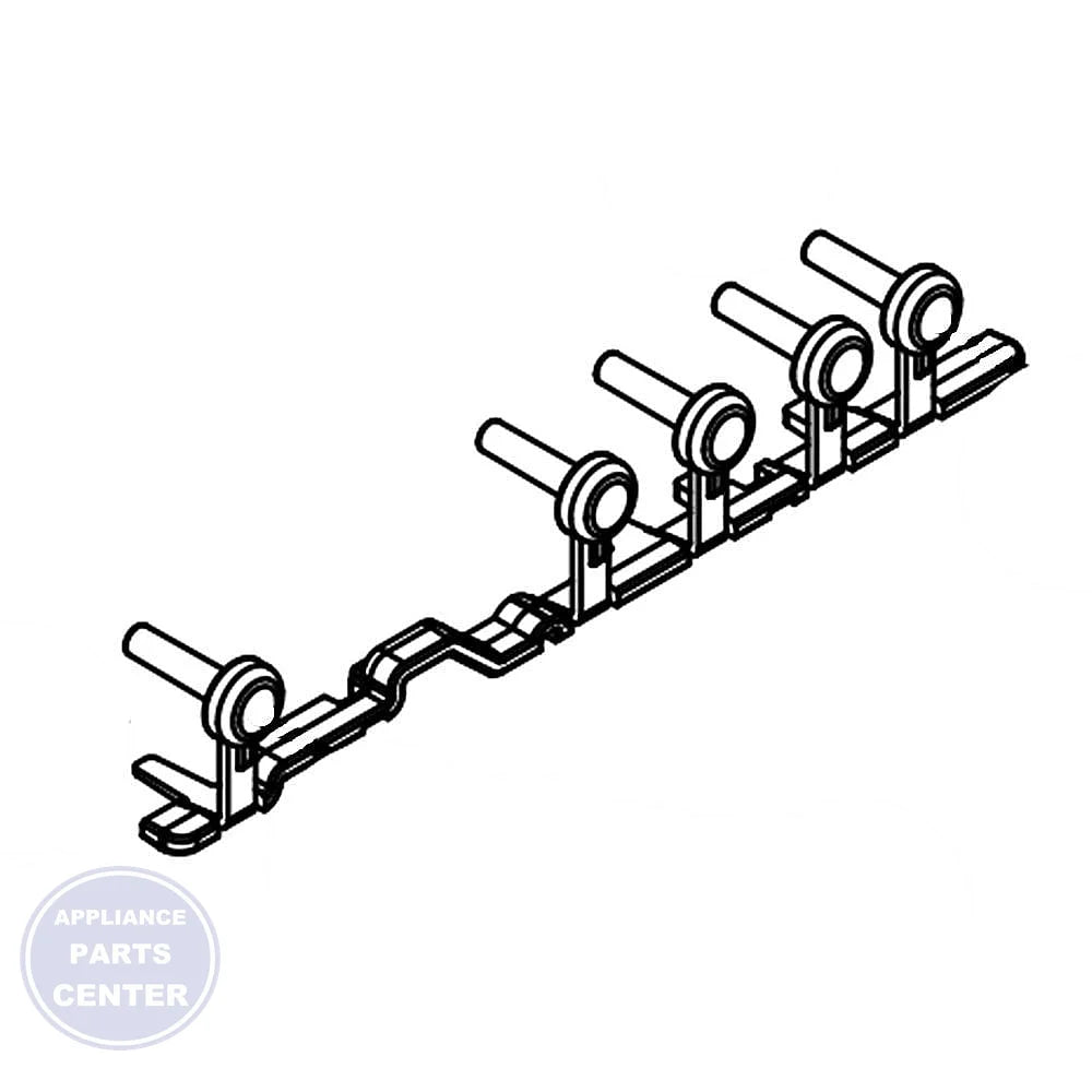 WHIRLPOOL DISHWASHER BUTTON W10849355 - Main view showing durable construction for various Whirlpool dishwasher models