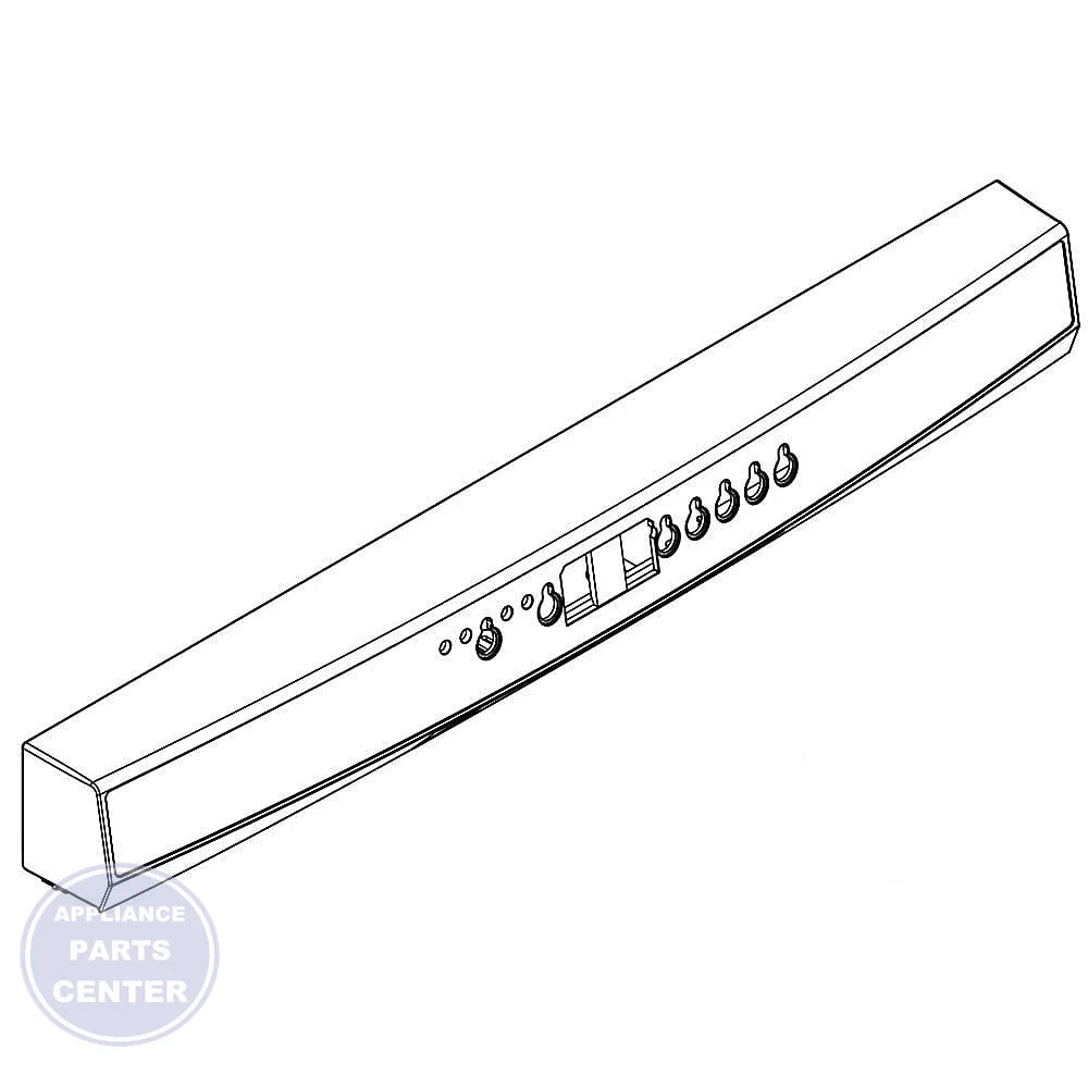 WHIRLPOOL DISHWASHER CONSOLE W10605167 - Main view showing durable construction for Whirlpool dishwasher models