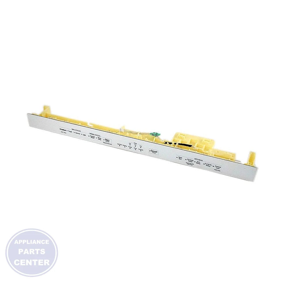 WHIRLPOOL DISHWASHER CONSOLE W11085682 - Main view showing control panel for Whirlpool models