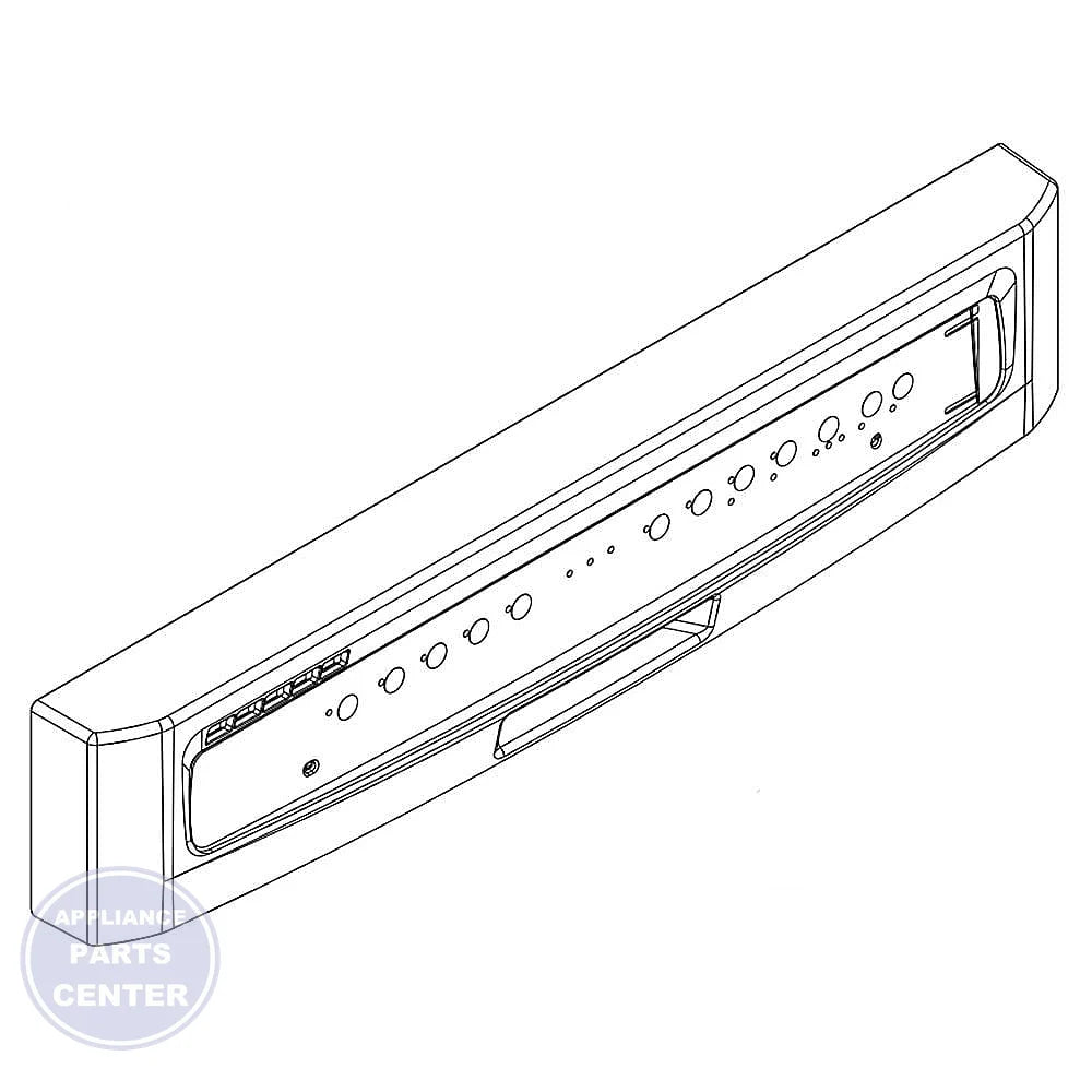 WHIRLPOOL DISHWASHER CONTROL PANEL W10811162 - Main view showing touch-sensitive controls for Whirlpool, Maytag, and KitchenAid models