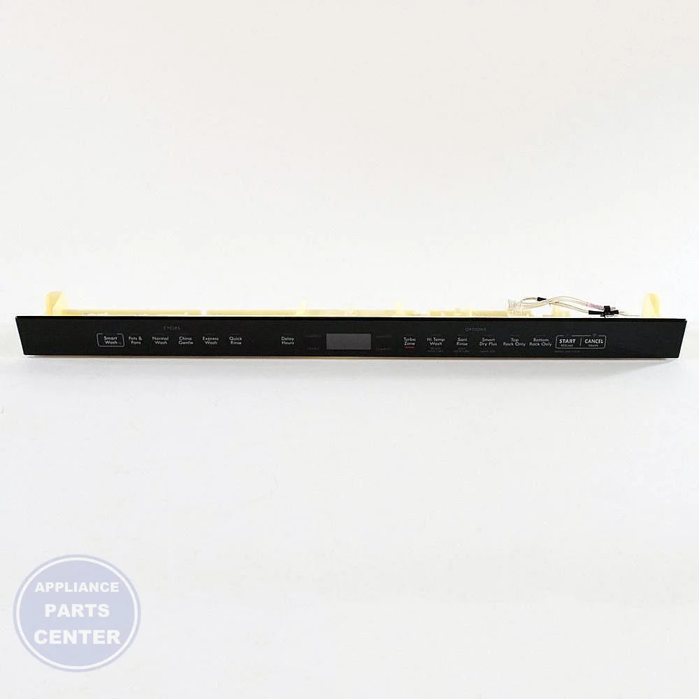 WHIRLPOOL DISHWASHER CONTROL PANEL W10901793 - Main view showing sleek design for Whirlpool models