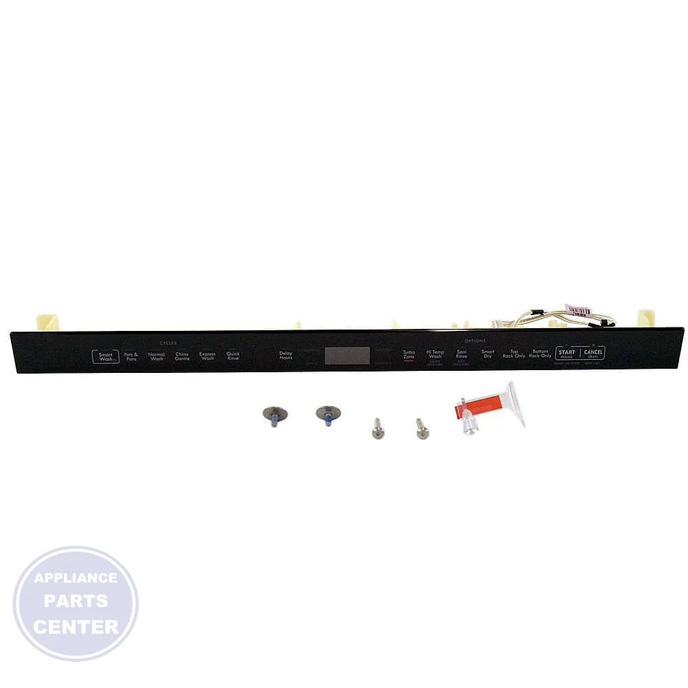 WHIRLPOOL DISHWASHER CONTROL PANEL W10901799 - Main view showing touchpad control for WPL-1234 and MDT-5678