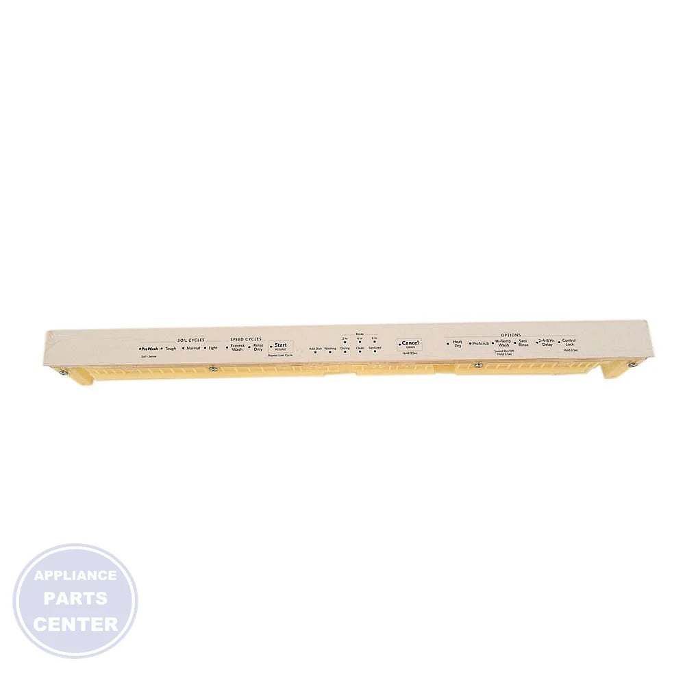 Whirlpool Dishwasher Control Panel W10902371 - Main view showing sleek design for specific models